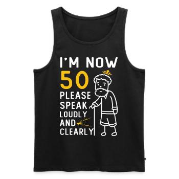 50. Geburtstag Der Männer 50 Jahre Alt B-Day - Männer Premium Bio Tank Top - Schwarz - Vorne - AI Model Male 178 light (178cm)