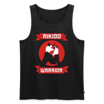 Aikido Guerrier Combattant Arts Martiaux Arts Martiaux Arts Martiaux - Débardeur bio Premium Homme - noir - Devant - Michal (187cm)