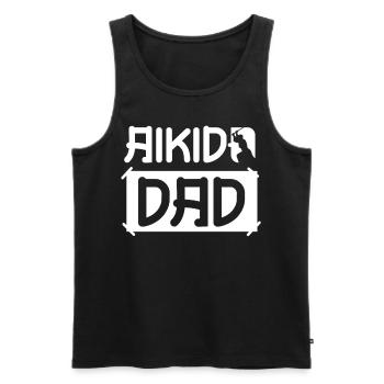 Aikido Père Arts Martiaux Combattant d’Arts Martiaux - Débardeur bio Premium Homme - noir - Devant - Michal (187cm)