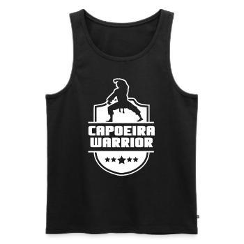 Capoeira Warrior Hobby Arts Martiaux Brésilien - Débardeur bio Premium Homme - noir - Devant - Michal (187cm)