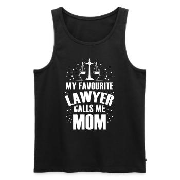 Mon avocat préféré m’appelle maman avocate - Débardeur bio Premium Homme - noir - Devant - Michal (187cm)