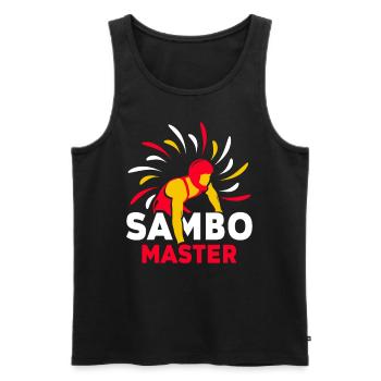 Sambo Master Martial Arts Martial Arts Training - Men's Premium Organic Tank Top - black - Front - Michal (187cm)