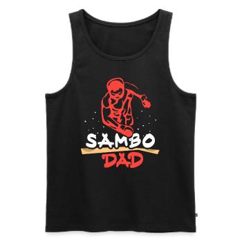 Sambo Father Martial Arts Training Martial Arts - Men's Premium Organic Tank Top - black - Front - Michal (187cm)
