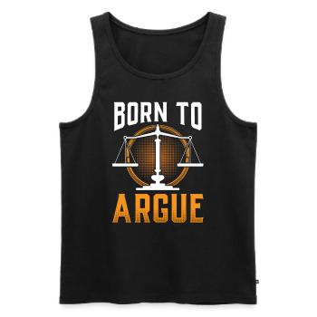 Born to Argue Lawyer Lawyer - Men's Premium Organic Tank Top - black - Front - AI Model Male 178 light (178cm)