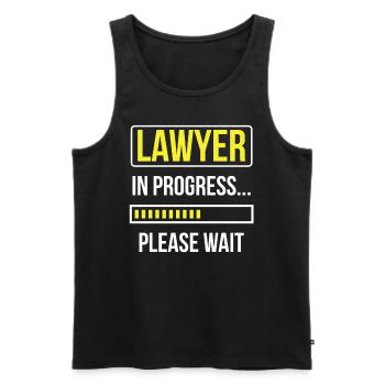 Jurist In Arbeit Bitte Warten Anwalt Jura - Männer Premium Bio Tank Top - Schwarz - Vorne - Michal (187cm)