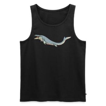 Mosasaurus I Marine Repiel Cretaceous Fossils - Men's Premium Organic Tank Top - black - Front - AI Model Male 178 light (178cm)