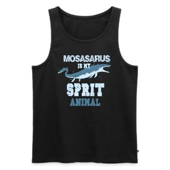Mosasaurus I Marine Repiel Cretaceous Fossils - Men's Premium Organic Tank Top - black - Front - AI Model Male 178 light (178cm)