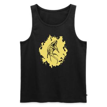 Mosasaurus I Meeresreptiel Kreidezeit Fossilien - Männer Premium Bio Tank Top - Schwarz - Vorne - AI Model Male 178 light (178cm)