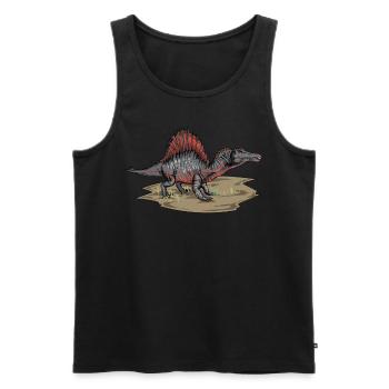Spinosaurus I Thorn Lizard Cretaceous Fossil - Men's Premium Organic Tank Top - black - Front - AI Model Male 178 light (178cm)