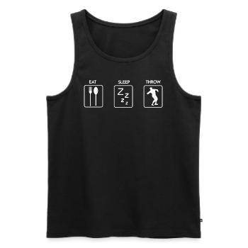 Shot Put I Athletics Discus Thrower Motif - Men's Premium Organic Tank Top - black - Front - AI Model Male 178 light (178cm)