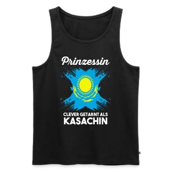 Prinzessin Kasache Kasachisches Kasachstan - Männer Premium Bio Tank Top - Schwarz - Vorne - Michal (187cm)