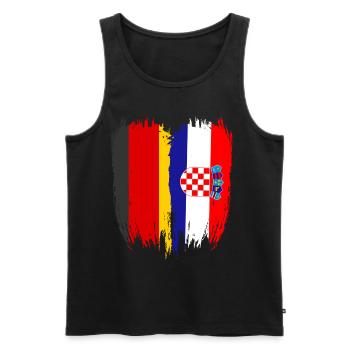 Germany Flag Croatia - Men's Premium Organic Tank Top - black - Front - Michal (187cm)