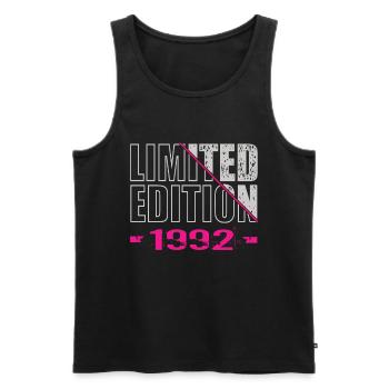 Limited Edition 1992 - Men's Premium Organic Tank Top - black - Front - Michal (187cm)