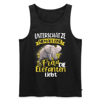 Elephant Elephant Elephant Proboscis Zoo Circus - Men's Premium Organic Tank Top - black - Front - Michal (187cm)