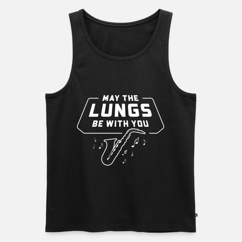 Jazz Tshirt - Männer Premium Bio Tank Top - Schwarz