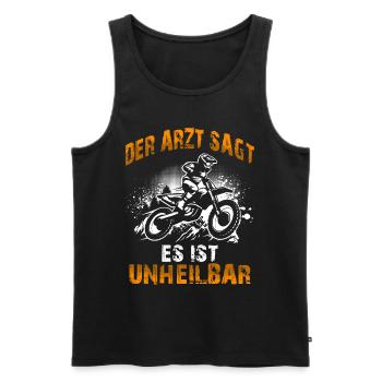 Motocross Enduro Offroad Dirt Bike Superbike Motor - Männer Premium Bio Tank Top - Schwarz - Vorne - Michal (187cm)