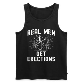 Scaffolding Builder Gift Work Occupation Construction Worker Job - Men's Premium Organic Tank Top - black - Front - Michal (187cm)