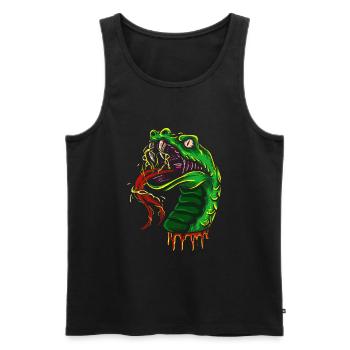 Snake Gift Animal Reptile Cobra Python Boa - Men's Premium Organic Tank Top - black - Front - AI Model Male 178 light (178cm)