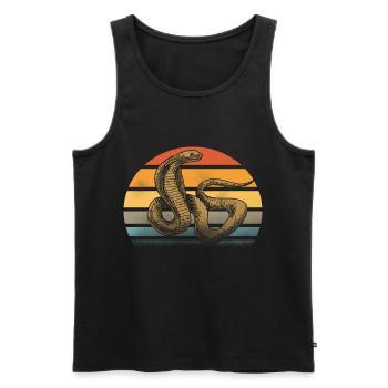 Schlange Giftig Kobra Reptilien Terrarium Snake - Männer Premium Bio Tank Top - Schwarz - Vorne - AI Model Male 178 light (178cm)
