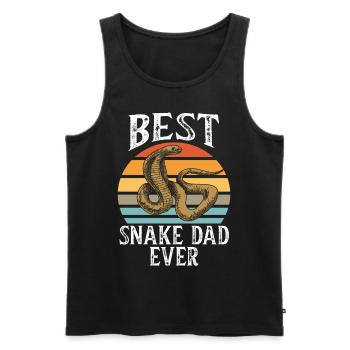 Snake - Men's Premium Organic Tank Top - black - Front - Michal (187cm)
