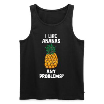 Ananas - Männer Premium Bio Tank Top - Schwarz - Vorne - Michal (187cm)