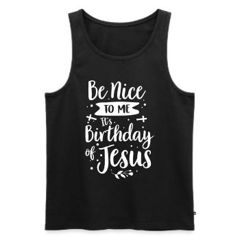 Christianity God Jesus Gift Church Religion - Men's Premium Organic Tank Top - black - Front - Michal (187cm)
