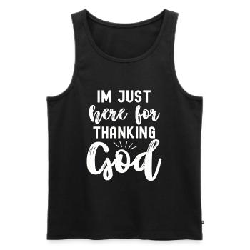 Christianity God Jesus Gift Church Religion - Men's Premium Organic Tank Top - black - Front - Michal (187cm)