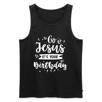Christianity God Jesus Gift Church Religion - Men's Premium Organic Tank Top - black - Front - Michal (187cm)