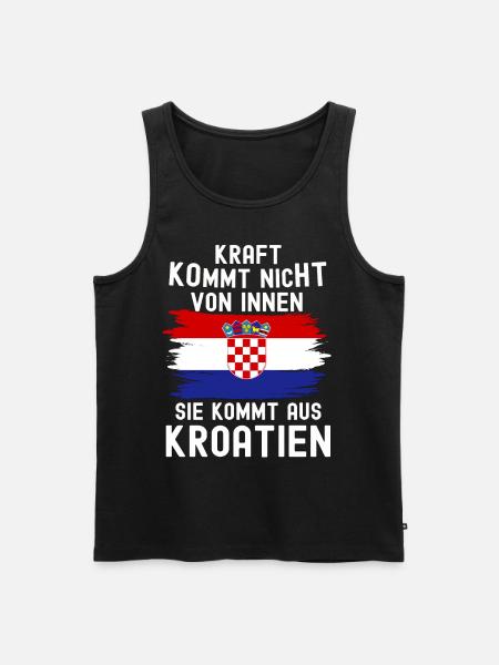 Kroatien Tshirt - Männer Premium Bio Tank Top - Schwarz