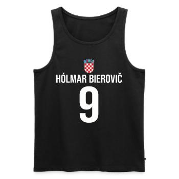 Kroatien - Männer Premium Bio Tank Top - Schwarz - Vorne - AI Model Male 178 light (178cm)