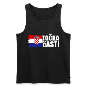 Kroatien Geschenk Herkunft Zagreb Hrvatska Heimat - Männer Premium Bio Tank Top - Schwarz - Vorne - AI Model Male 178 light (178cm)