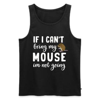 Souris Tshirt Souris Hommes Enfants Femmes - Débardeur bio Premium Homme - noir - Devant - Michal (187cm)