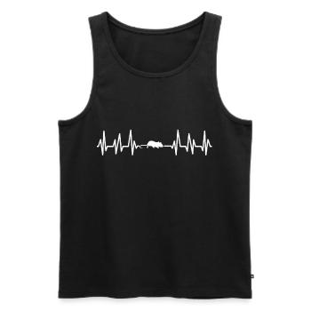 Maus - Männer Premium Bio Tank Top - Schwarz - Vorne - Michal (187cm)