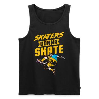 Skateboard Kickflip Geschenk Longboard Sk8er Sk8 - Männer Premium Bio Tank Top - Schwarz - Vorne - AI Model Male 178 light (178cm)