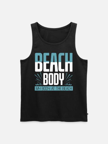 Body At The Beach - Men's Premium Organic Tank Top - black