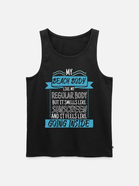 Body Sunscreen Humor - Men's Premium Organic Tank Top - black