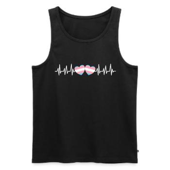 Transe Transgender Transsexuell Geschenk Queer - Männer Premium Bio Tank Top - Schwarz - Vorne - AI Model Male 178 light (178cm)