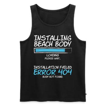 Body Programmer 404 Body Not Found - Men's Premium Organic Tank Top - black - Front - Michal (187cm)