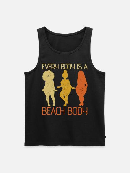 Body Is A Beach Body - Men's Premium Organic Tank Top - black