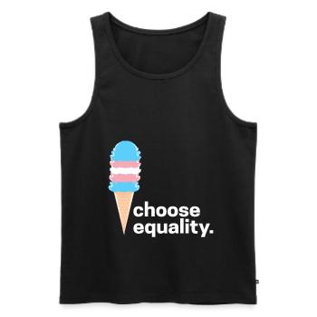 Transsexuell Pride Ladyboy Herren Damen Transe - Männer Premium Bio Tank Top - Schwarz - Vorne - AI Model Male 178 light (178cm)