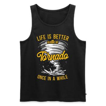 Storm Chaser Hurricane Meteorology - Männer Premium Bio Tank Top - Schwarz - Vorne - Michal (187cm)