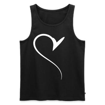 Half Wise Heart Simple - Men's Premium Organic Tank Top - black - Front - AI Model Male 178 light (178cm)