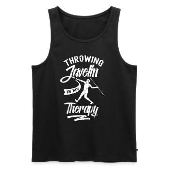 Speerwerfen Ist Meine Therapie Speer Speerwerfer - Männer Premium Bio Tank Top - Schwarz - Vorne - AI Model Male 178 light (178cm)