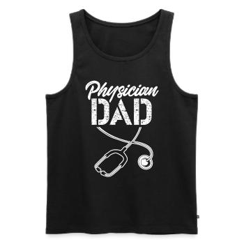Arzt Vater Beruf Doktor Mediziner Medizin - Männer Premium Bio Tank Top - Schwarz - Vorne - AI Model Male 178 light (178cm)