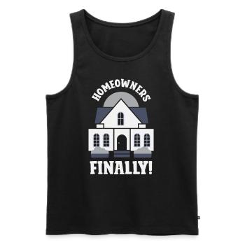 Endlich Hauseigentümer Hausherr Hausbesitzer Haus - Männer Premium Bio Tank Top - Schwarz - Vorne - Michal (187cm)