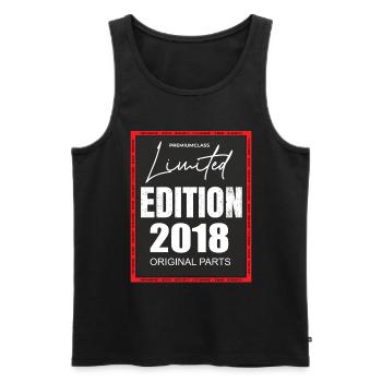 Limited Edition 2018 - Männer Premium Bio Tank Top - Schwarz - Vorne - Michal (187cm)