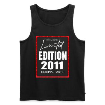 Limited Edition 2011 - Männer Premium Bio Tank Top - Schwarz - Vorne - Michal (187cm)