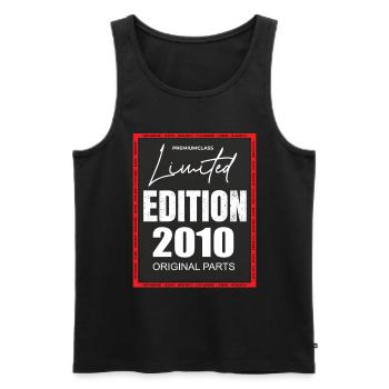 Édition limitée 2010 - Débardeur bio Premium Homme - noir - Devant - AI Model Male 178 light (178cm)