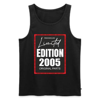 Limited Edition 2005 - Men's Premium Organic Tank Top - black - Front - Michal (187cm)