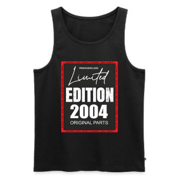 Limited Edition 2004 - Men's Premium Organic Tank Top - black - Front - AI Model Male 178 light (178cm)